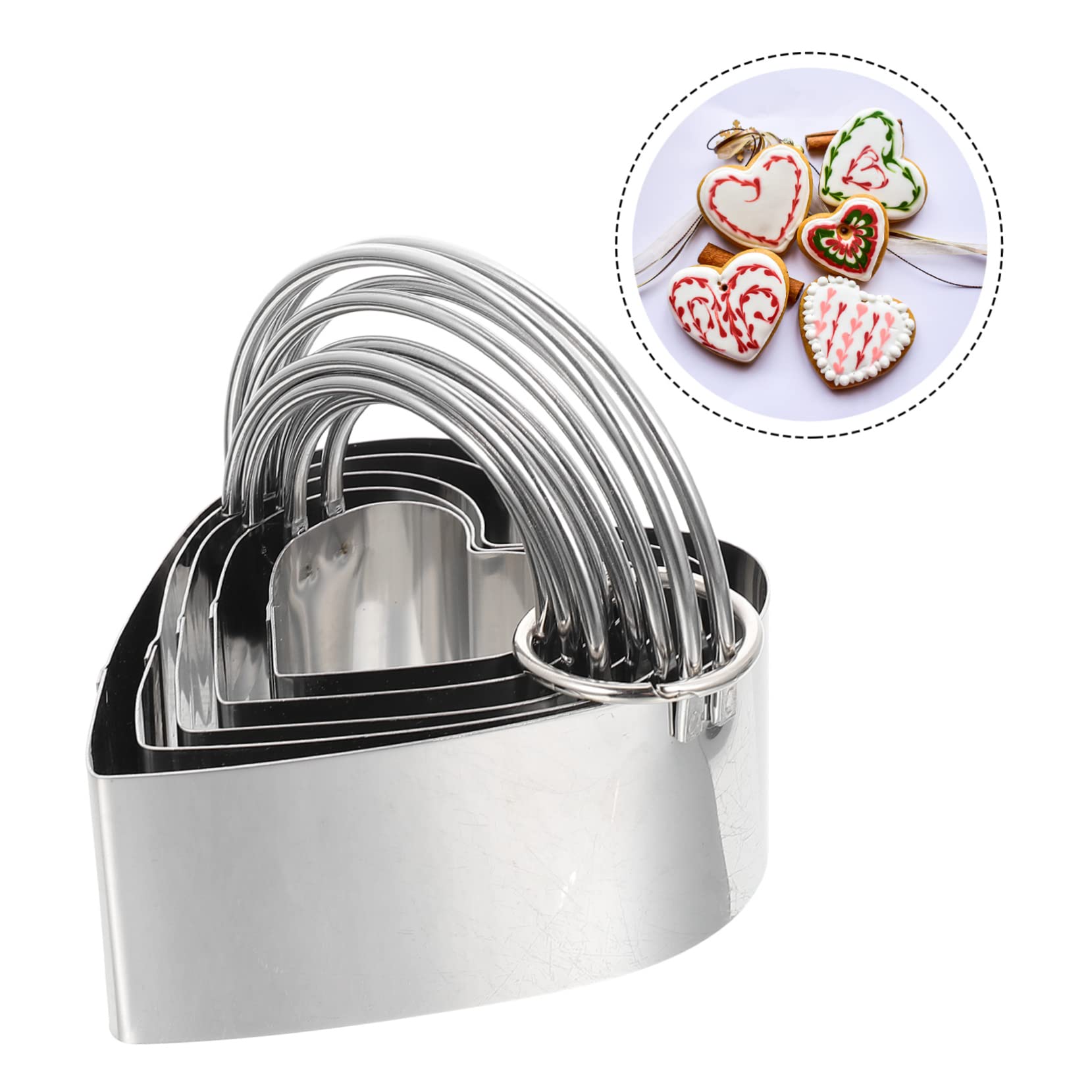 Alipis 5sätze Ausstechformen Für Plätzchen Weihnachtsmotive Herzen Für Kekse Fondant Mousse Und Einfach Zu Reinigen Für Zuhause Und Bäckereien