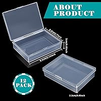 Vista 2 de Paquete de 12 cajas transparentes, cajas de plástico para tarjetas