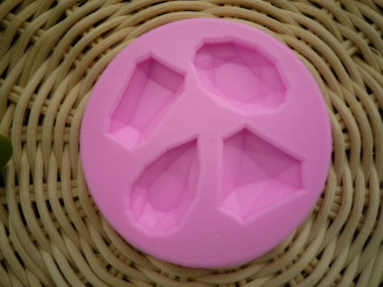 [Jamais jardin] type de bijoux quatre moule en silicone de type / main savon / bougie / argile / resine / moule en silicone / die-cut rose