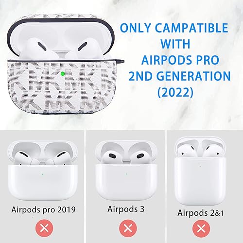 Miniatura 2 de TANGABA Funda protectora para Airpods Pro 2 generación 2022, funda protectora de cuerpo completo que absorbe los golpes con cordón para Airpods Pro