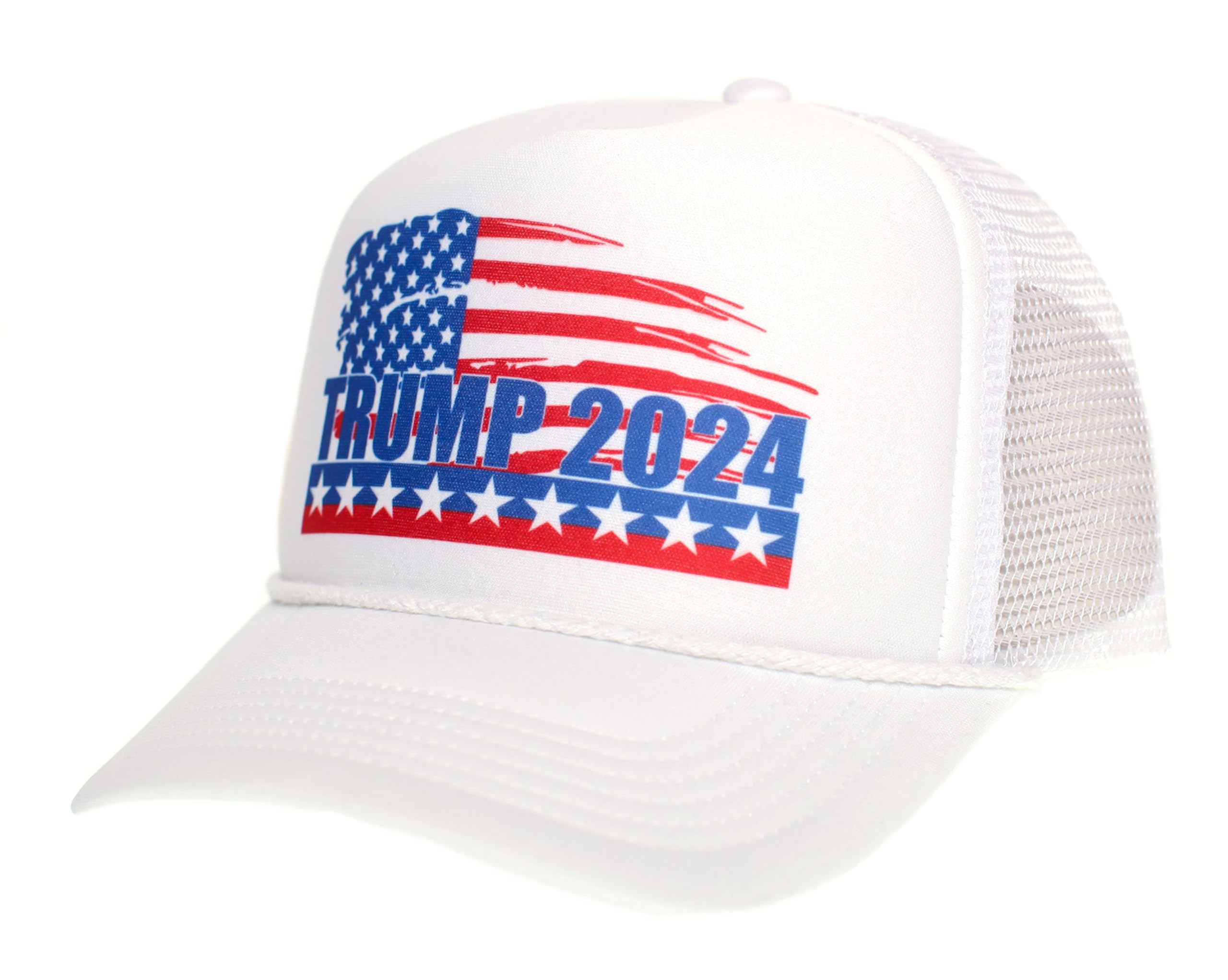 Trump 2024 Flag Hat Printed Take America Back Cap Adult Truckers Snap Multi