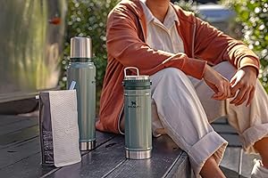 Stanley Travel Mug with Integrated French Press 16 oz | 5 Minute Brew, 4 Hours Hot,Leakproof Lid | Mesh Filter for Coffee Grounds | Insulated Stainless Steel Coffee Maker | BPA-Free | Hammertone Green