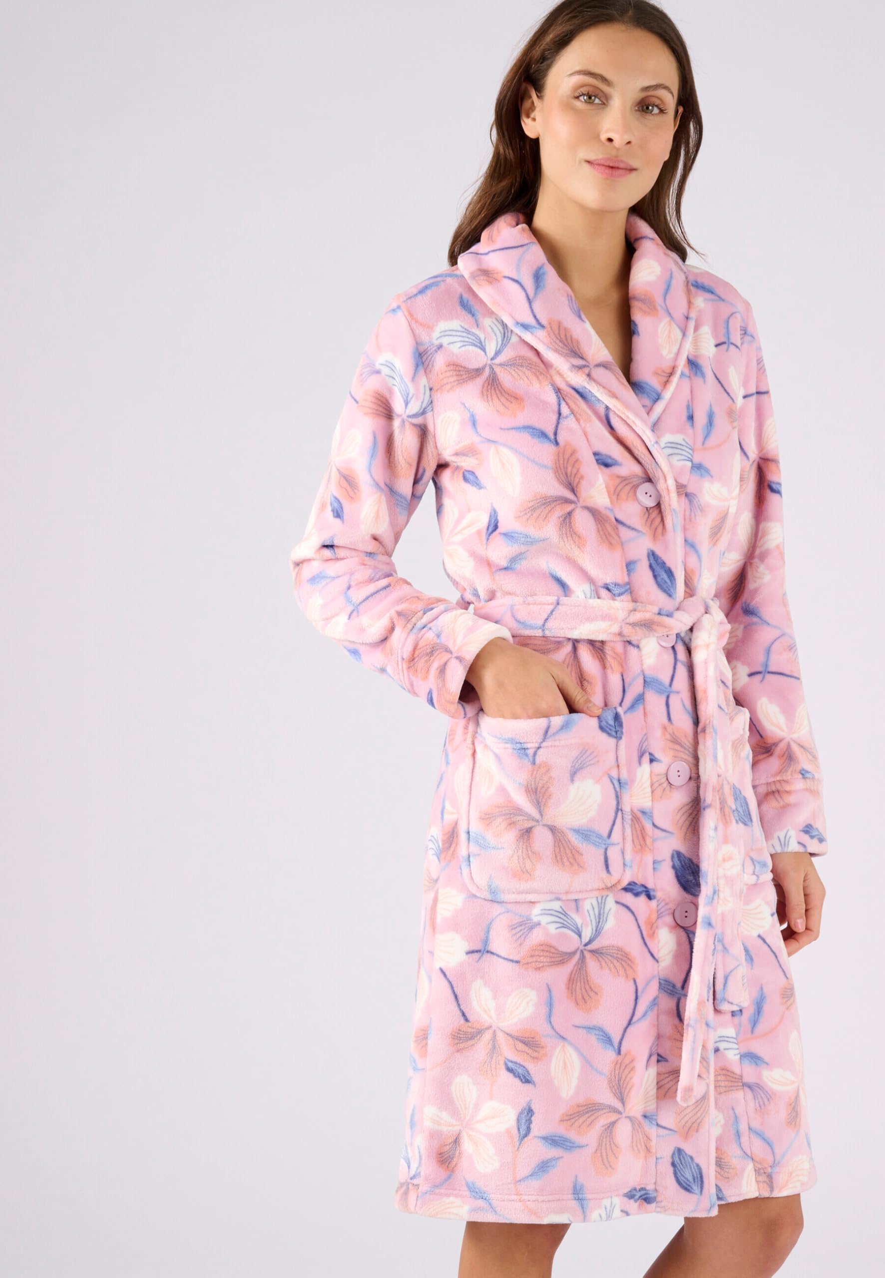 Damart Robe de Chambre Maille Moelleuse Thermolactyl Femme Rose