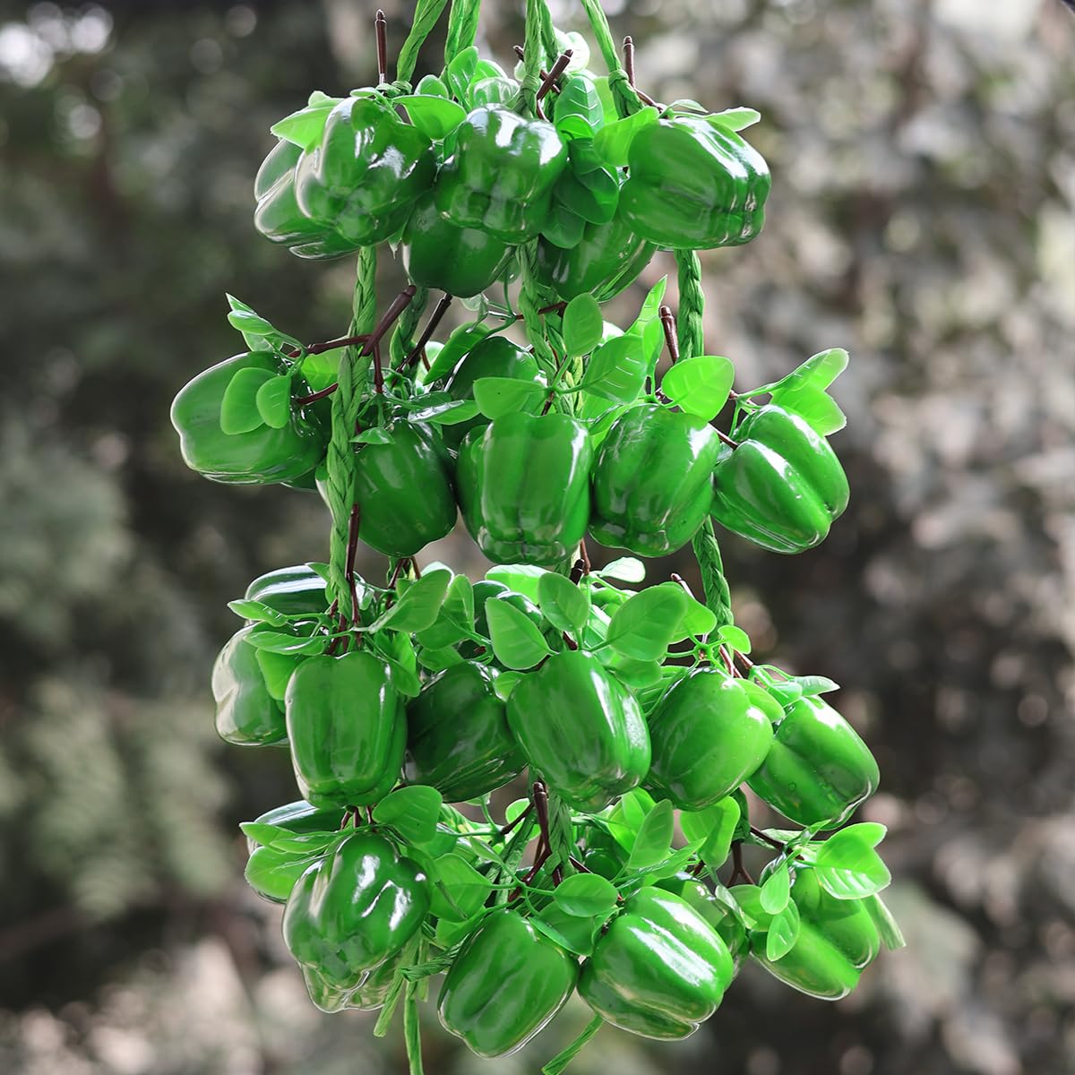 Reiki Crystal Products Artificial Vegetables/Fruits/Spices for Decoration with Hanging Hook Green Capcicum Artificial Vegetables for Home Decor Artificial Fruits and Vegetables for Decoration® 4
