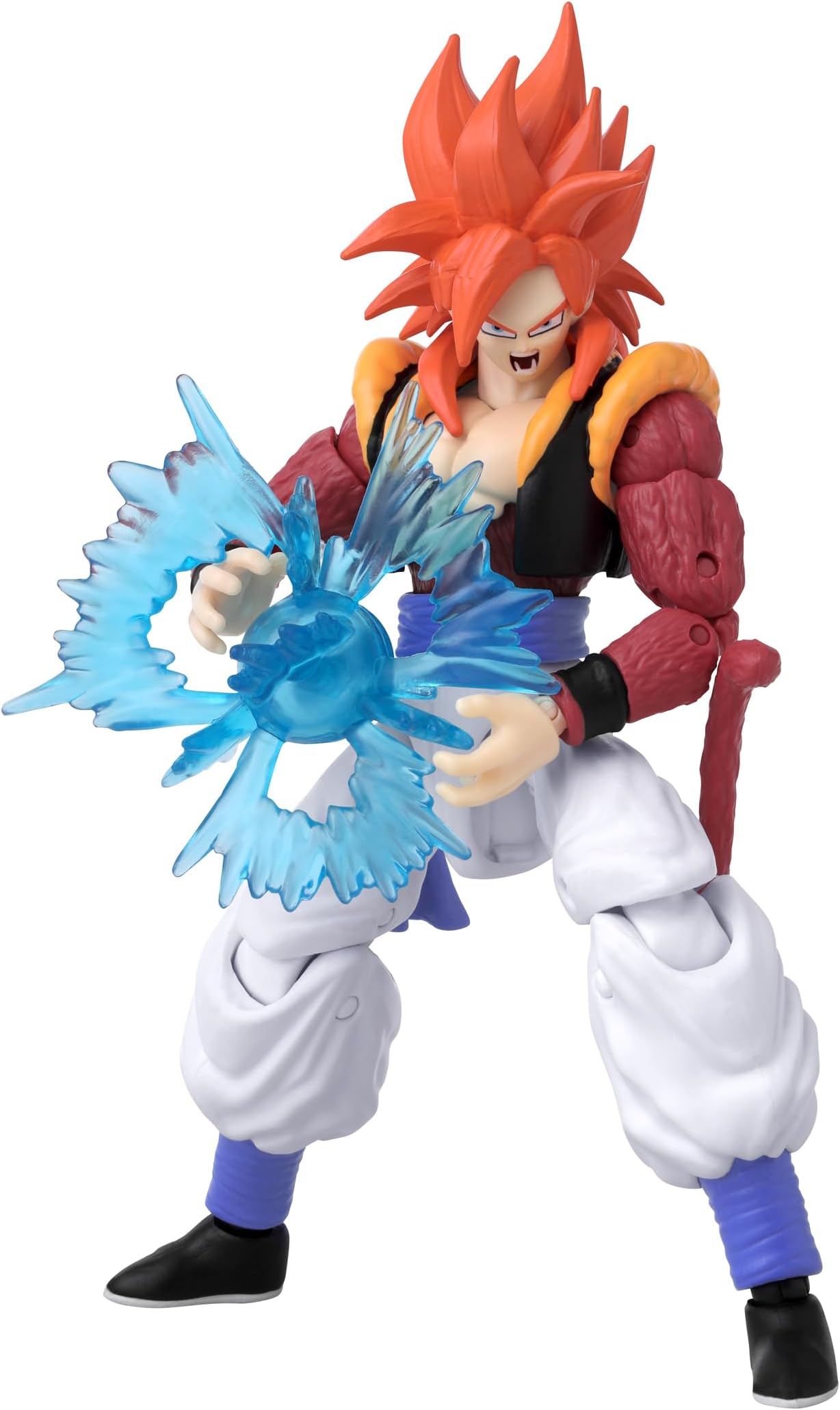 Dragon Ball Dragon Stars Power Up Super Saiyan 4 Gogeta Figure | 17cm Articulated Action Figure with Accessories | Bandai Anime Gifts and Merch