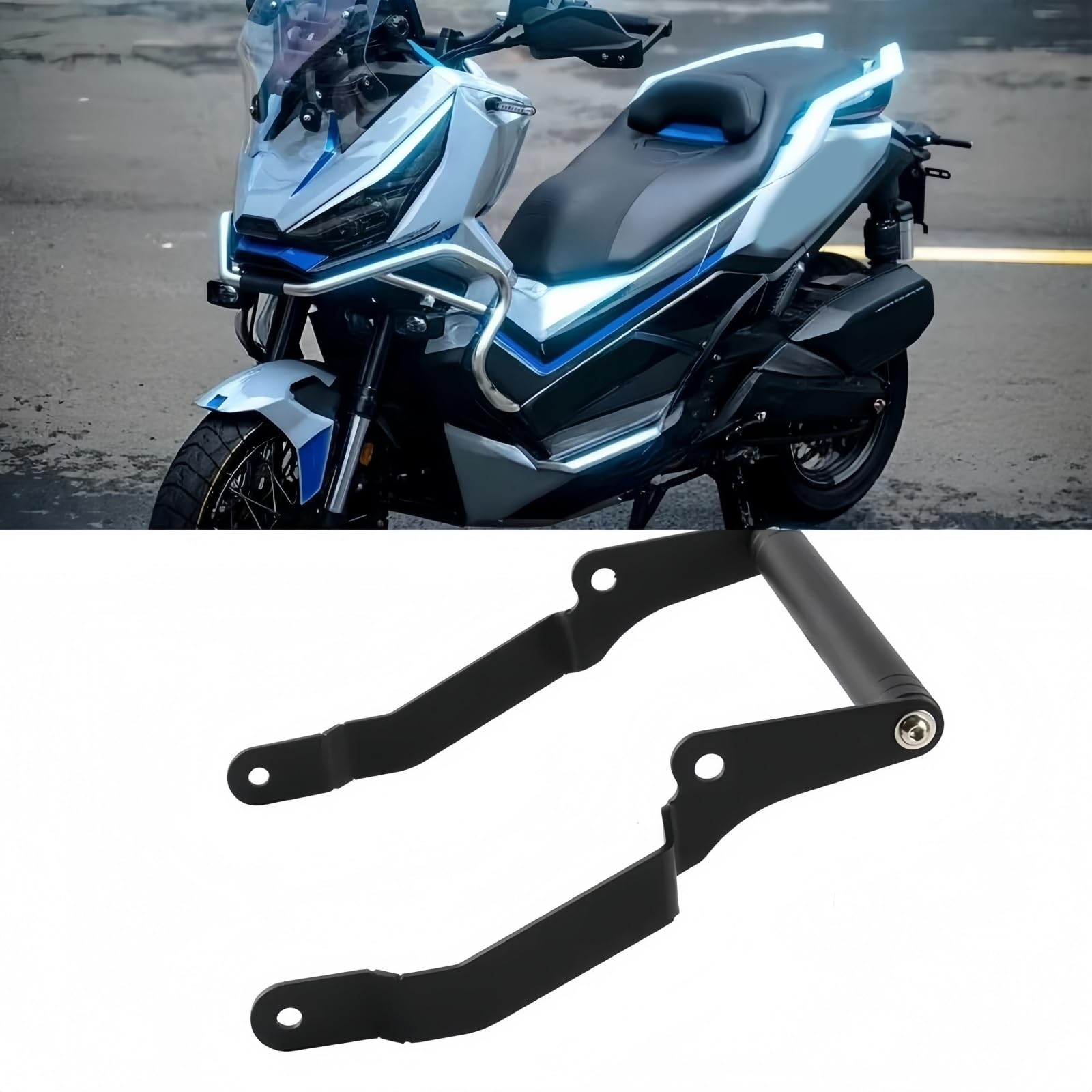 Per staffa di navigazione Per ZONTES 368G da 22 mm in acciaio inossidabile Supporto per navigazione motociclistica