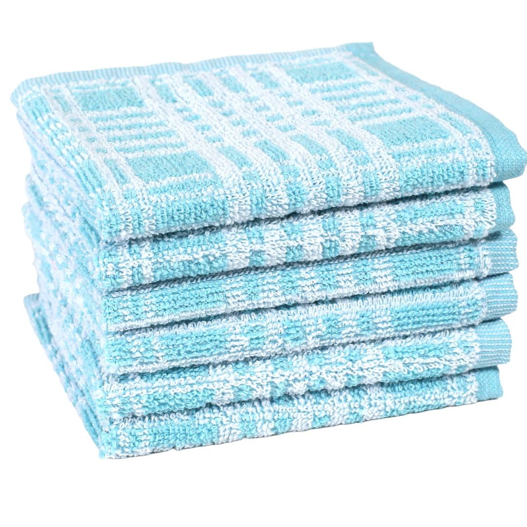 TEXSTYLE Premium Face Towels 100% Cotton 450 GSM - Ultra Soft, Quick Dry & Highly Absorbent - Perfect for Home Gym Workout Daily Use - Terry Towels for Face & Hand 30x30 cm Set of 6 Sky Blue-image-29