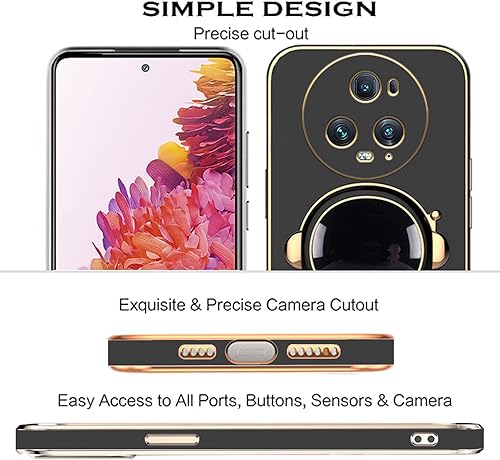 Miniatura 6 de Compatible con Honor Magic 5 Pro Funda con chapado creativo de astronauta de dibujos animados rosa, funda para teléfono Honor Magic 5 Pro, funda de