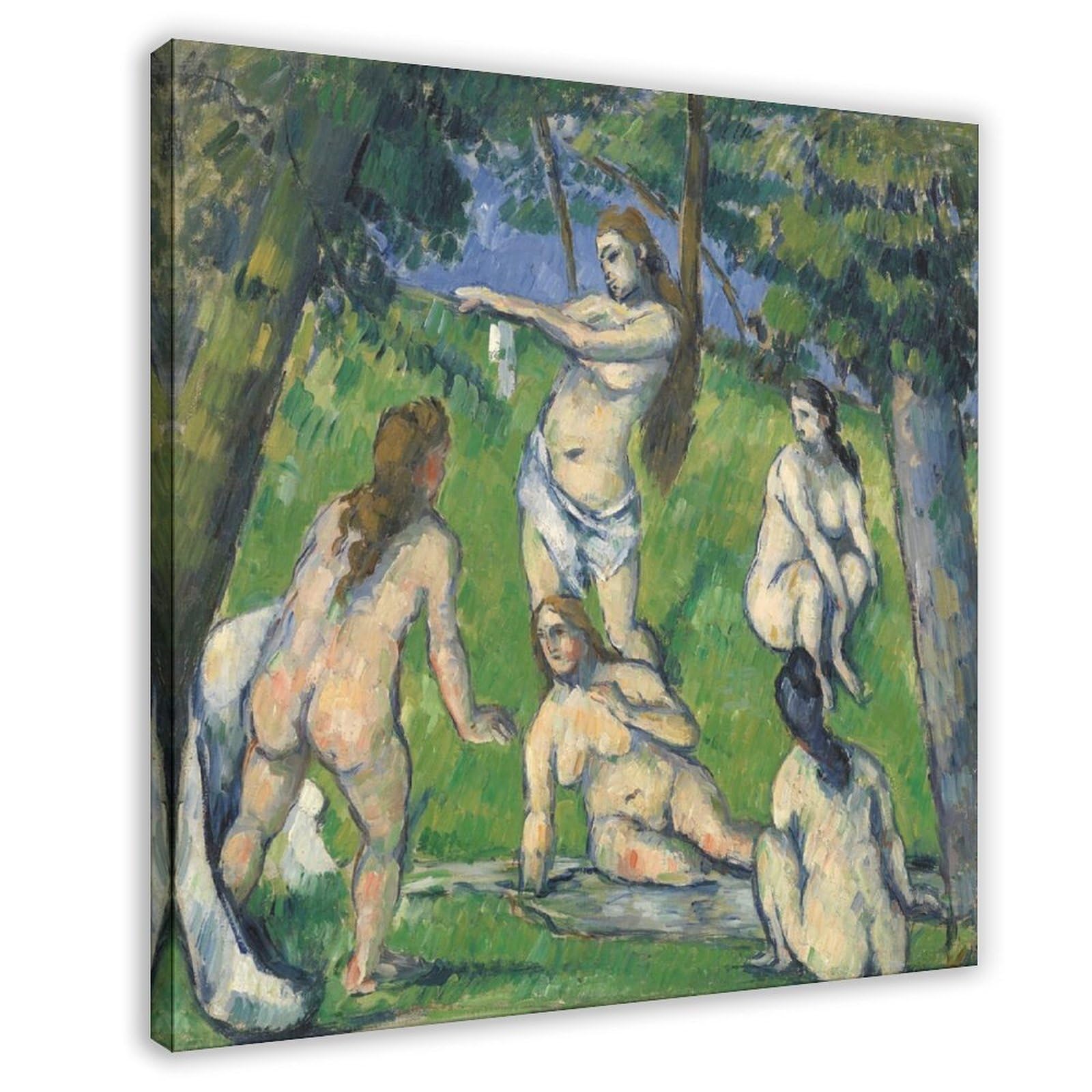 Impression toile Paul Cezanne Five Bathers tableau haut de gamme 50cm