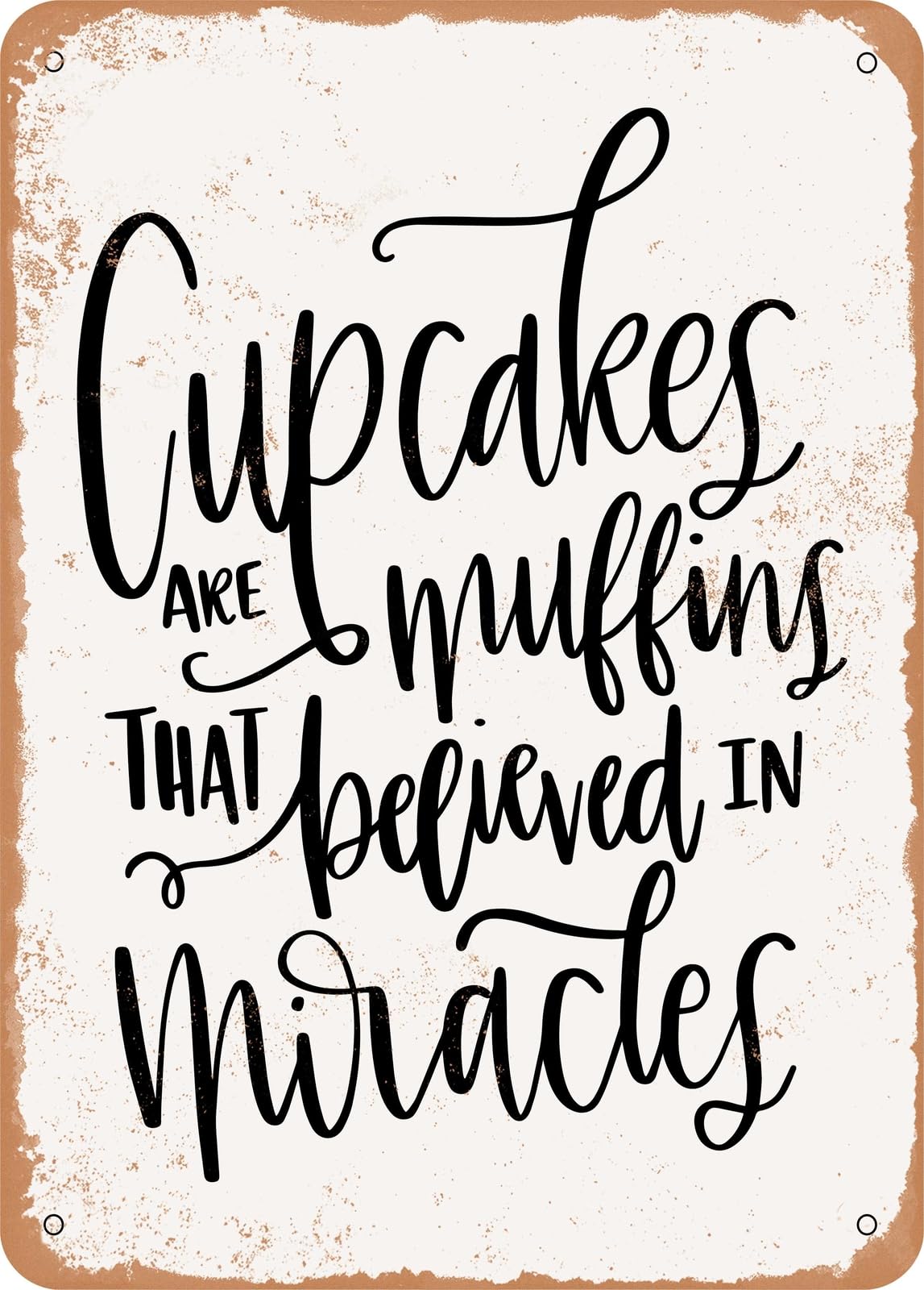 Metal Sign - Cupcakes - Vintage Rusty Look home decor