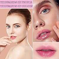 Vista 6 de Lápiz labial Crystal Flower Jelly con flor en el interior Magic PH que cambia de color, bálsamo labial tintado, de larga duración, impermeable, 03+04