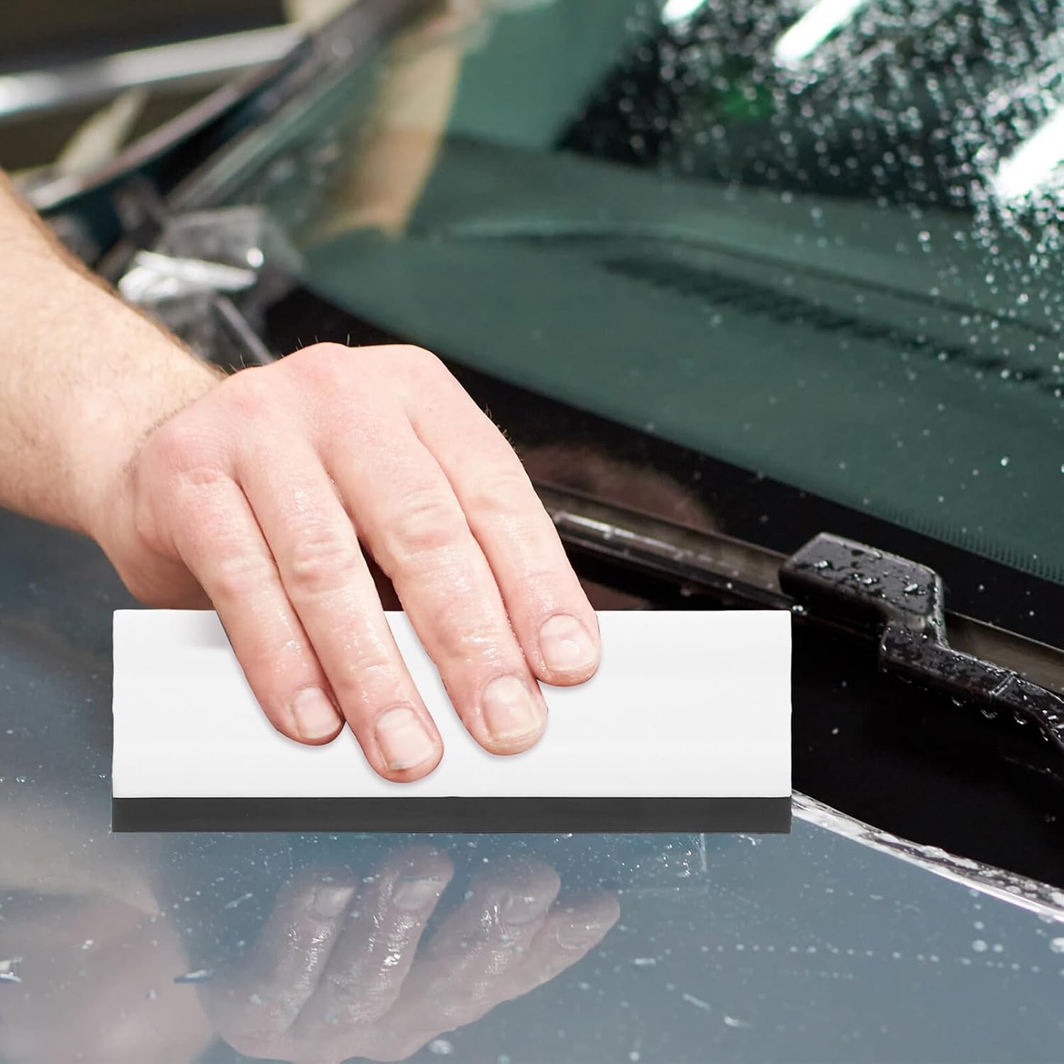 PATKAW 10pcs Car Window Tint Scraper Set Rectangular Rubber Squeegees Plastic Scrapers for Auto Glass Film Installation Privacy Vinyl Wrap Application Tools