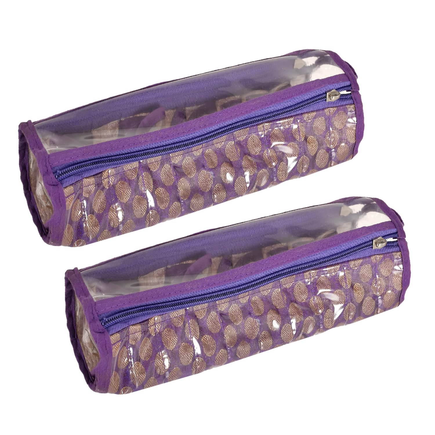 Kuber Industries Watch Organizer|PVC Circle Design Watch Box Oraganizer|10 Compartment Bangles Box Display Holder|Pack of 2 (Purple) (B0BL3FBD6H) Amazon Price History, Amazon Price Tracker
