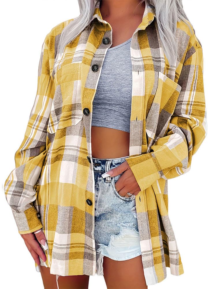 Seiveini Karierte Bluse Damen - Flanellhemd Langarm Für Oktoberfest & Alltag