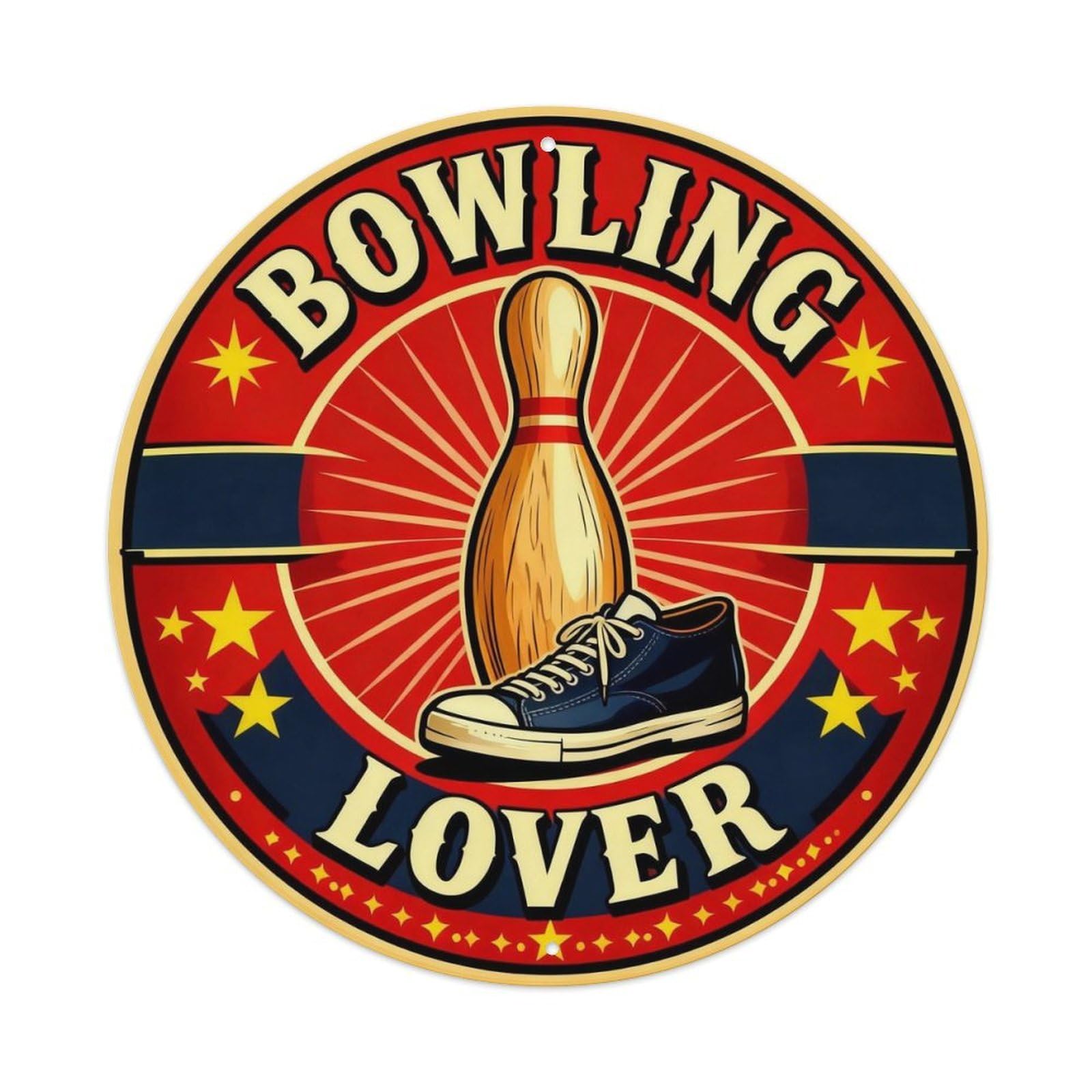 Bowling Lover Retro Sign Metal Tin Sign Plaque