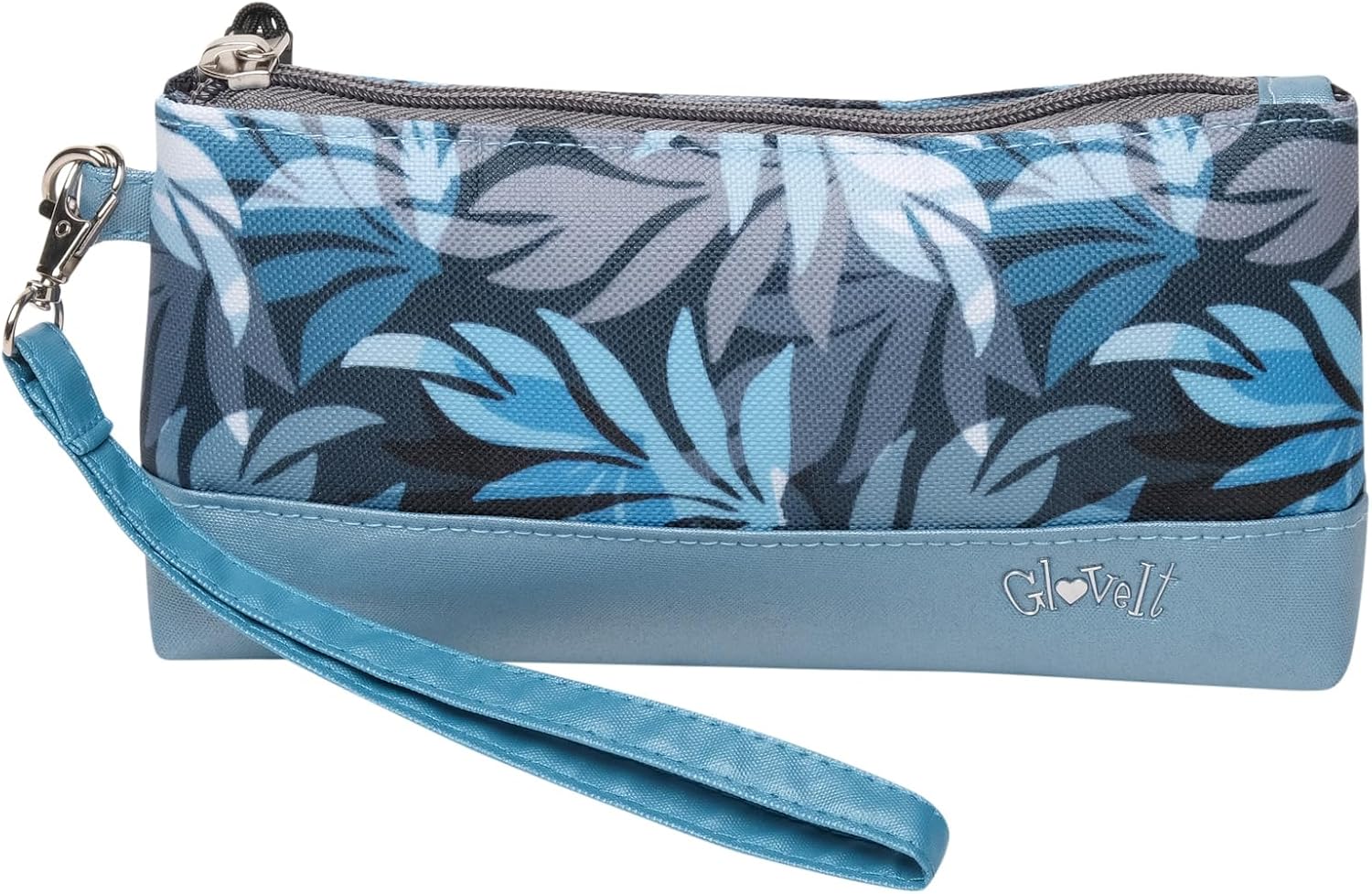 Glove It Women's Wristlet Wallet Zipper Wristlets for Women - Ladies Wristlet Purse - Removable Strap for Keychain - Make Up, Cell Phone, Smartphone, Travel, Credit Cards - Pacific Palm
