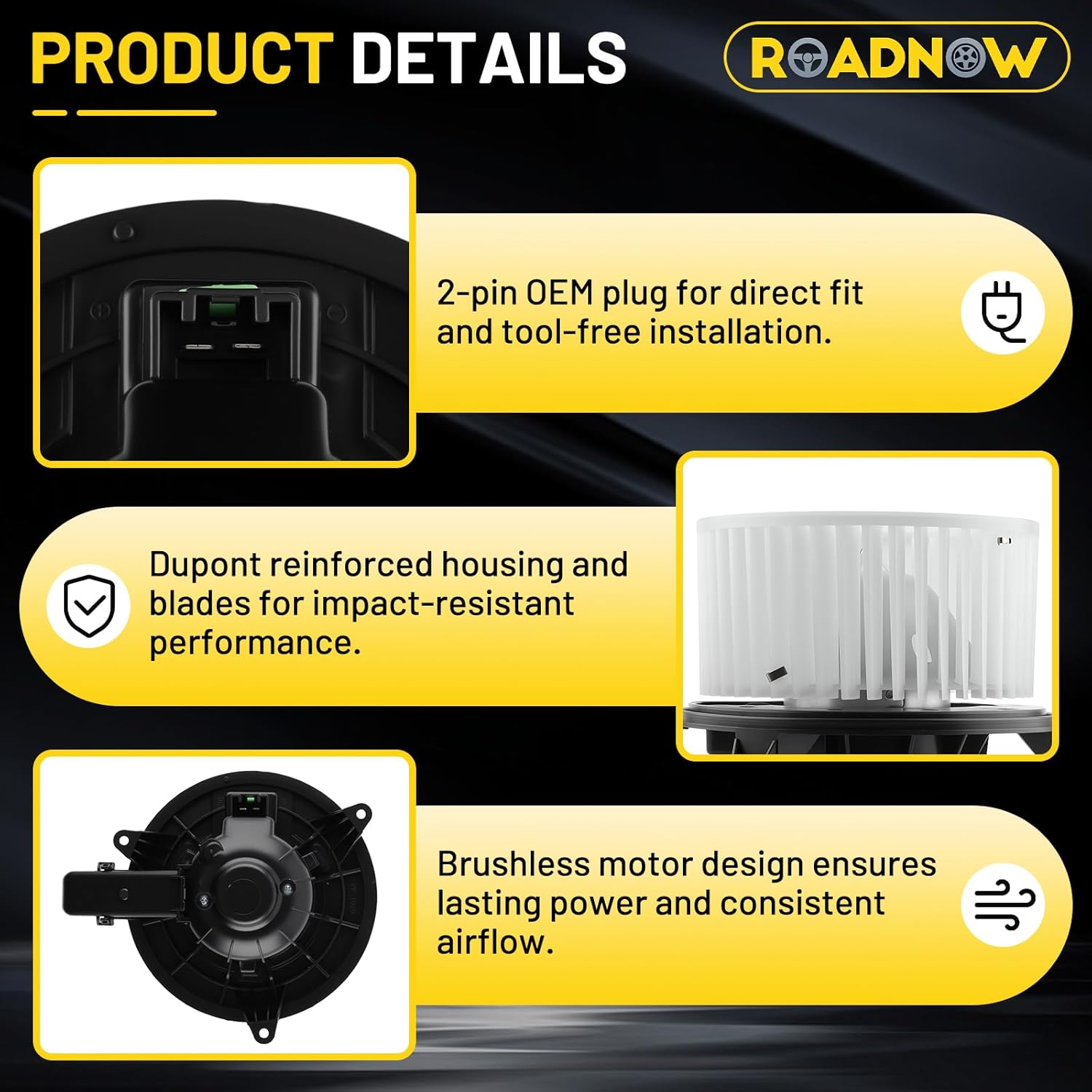 700237 HVAC Blower Motor with Resistor Fit for Ford F-150 2009-2014, for Ford Expedition 2009-2017, for Lincoln Navigator 2009-2014 Blower Motor Replacement AL1Z19805A CL1Z19805A PM9364 75873