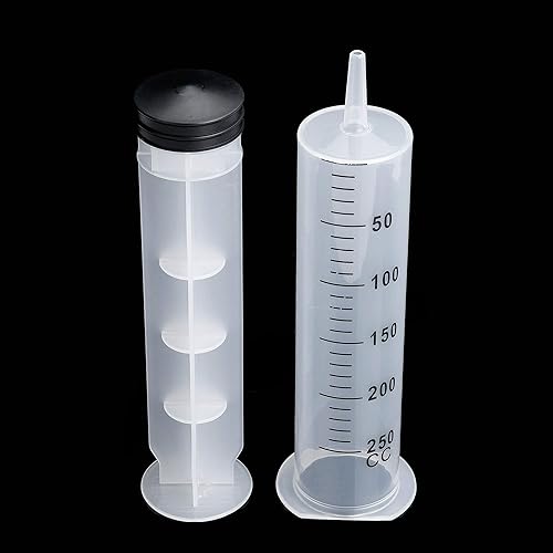 Miniatura 9 de 5 jeringas grandes de 6.8 fl oz con tapa, jeringas de plástico selladas individualmente estériles con medición para tus laboratorios científicos,