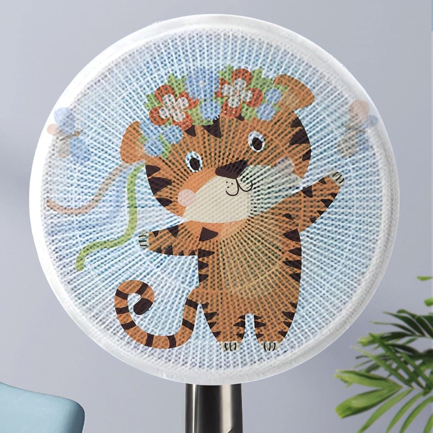 Dust Cover - Cute Tiger Pattern Electric Guard | Electric Mesh Cover Anti Pinch Hand Protective Cover | Finger Protector for Child Safety | Household Cover | Protective Cover
