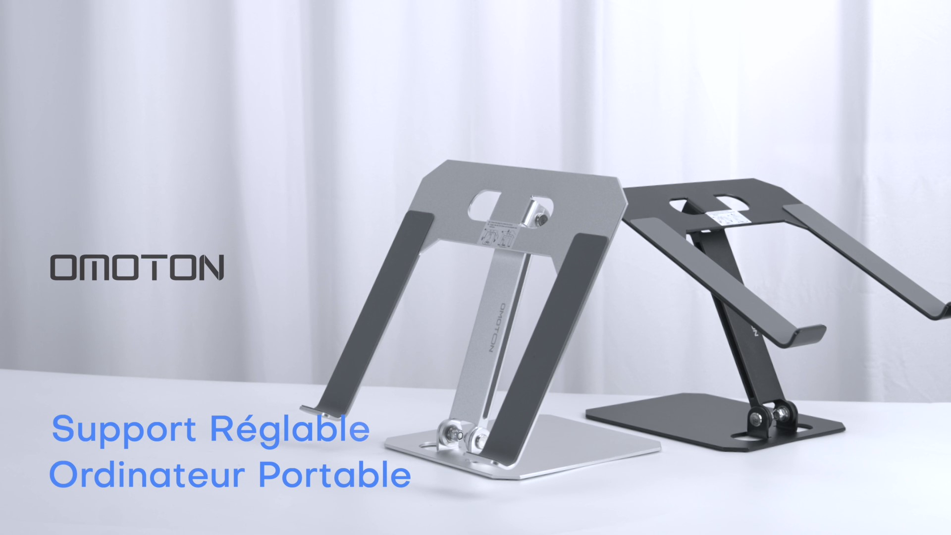 Support Ordinateur Portable Réglable & Pivotant - Compatible 16" - Aluminium