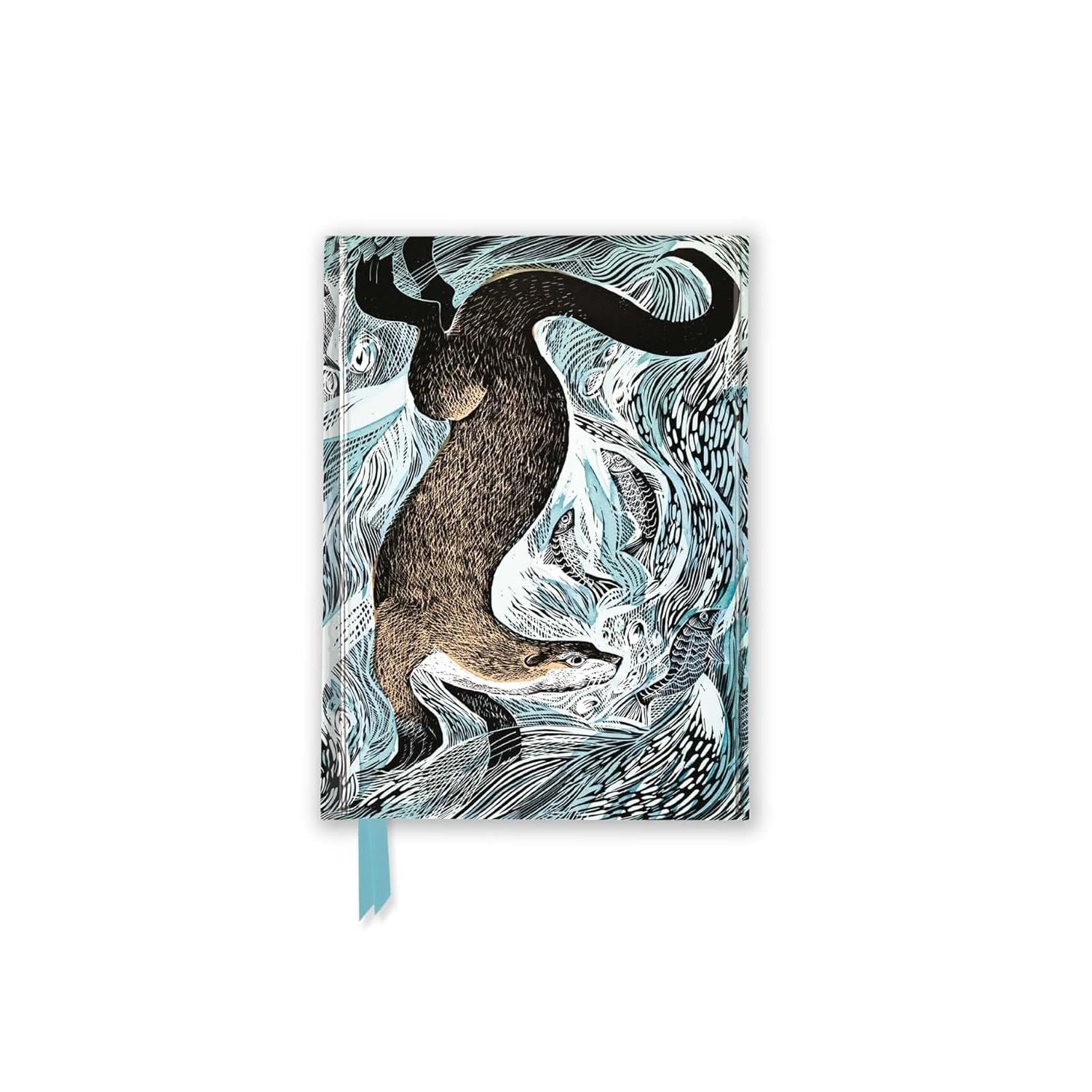Angela Harding: Fishing Otter (Foiled Pocket Journal) (Flame Tree Pocket Notebooks)
