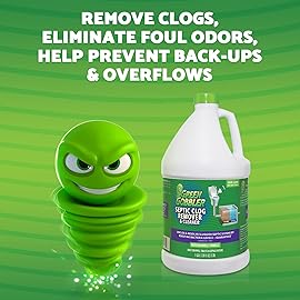 Green Gobbler EMERGENCY Septic Sludge Remover - Septic Tank Clog Remover Treatment for Clogs, Back-Ups & Foul Odors, and Overflow Prevention - 1 Gallon