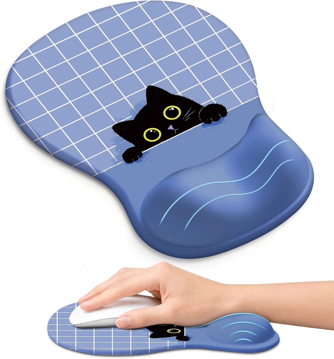 Ergonomic Mouse Pad with Wrist Rest, Gel Wrist Support, Lavender thumbnail