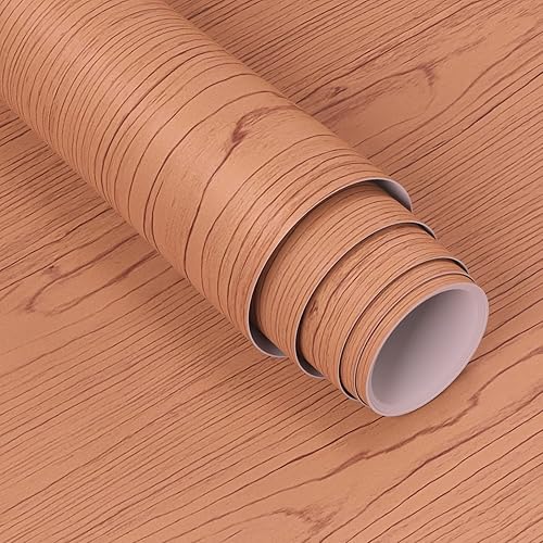 Miniatura 2 de Danodoi Papel tapiz de madera marrón papel de contacto de madera 157 x 787 pulgadas papel tapiz autoadhesivo extraíble papel de madera vintage para