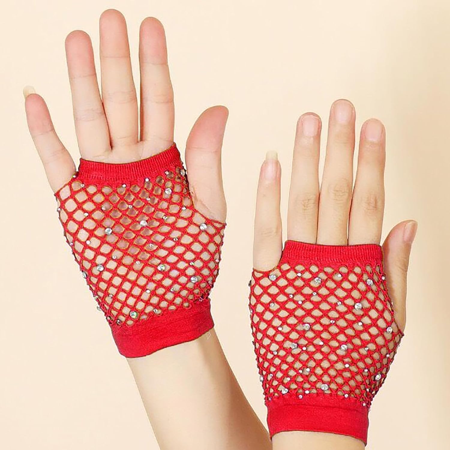 Rave Accessories Women's Fishnet Gloves Fingerless Mesh Arm - Main Image