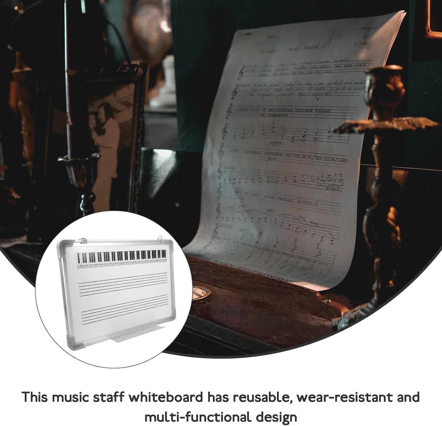 Staff Whiteboard Tools Keyboard Magnetic Whiteboard Symbol Boards Music Staff Dry Erase Board Educational Erasers Board Musical Note Board Double Sided Student Employee Board