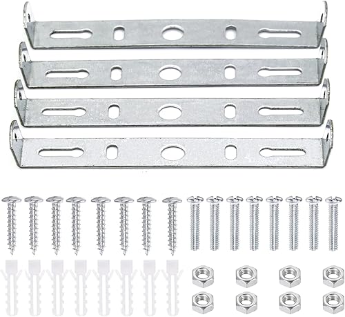 Miniatura 8 de Paquete de 4 soportes de montaje de lámpara universal, kit cuadrado, placa de luz de techo de 3.9 pulgadas, soporte de montaje en pared, barra