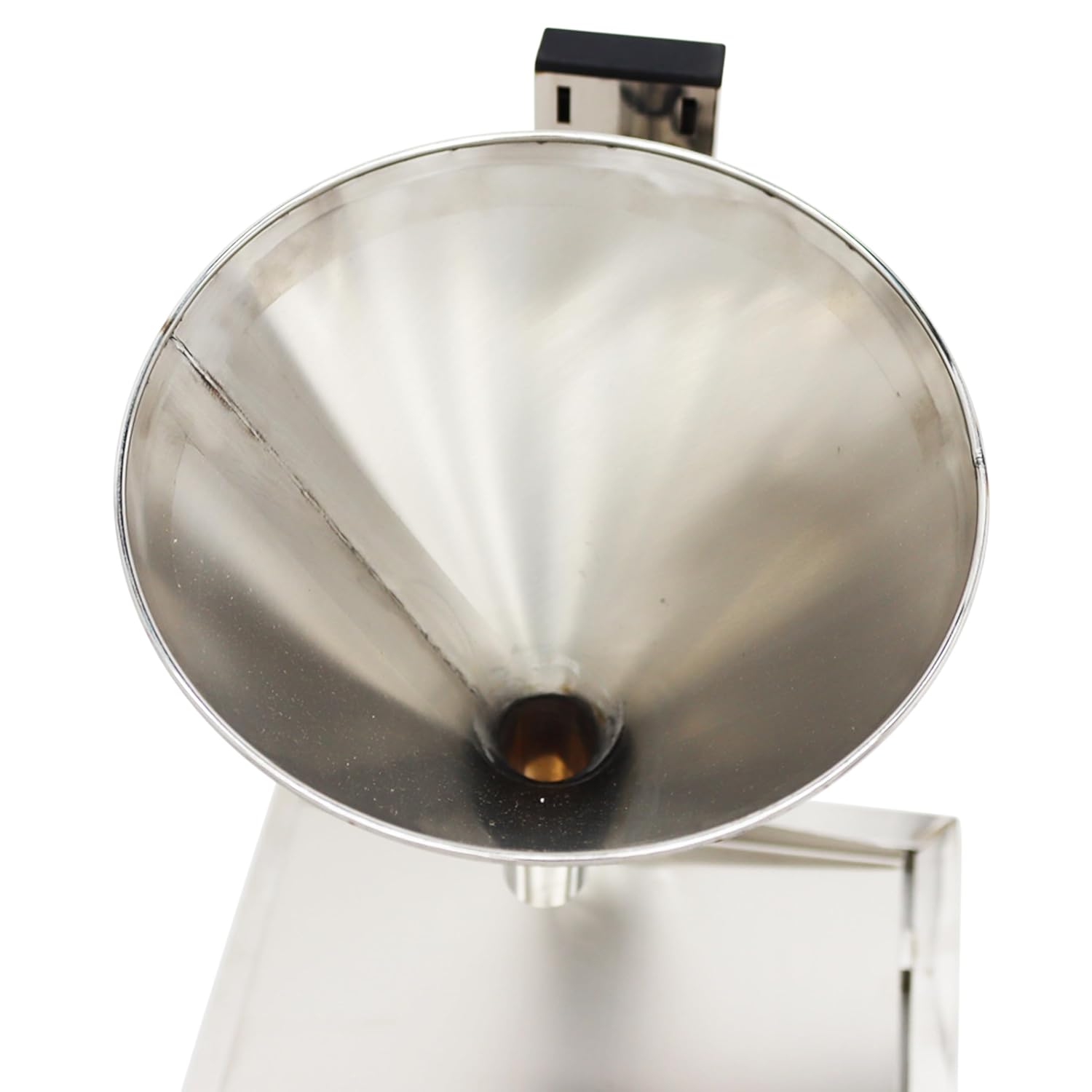 Stainless Steel Feeding Hopper with Support Stand Manual Filling Package Funnel Under Funnel Diameter 3CM