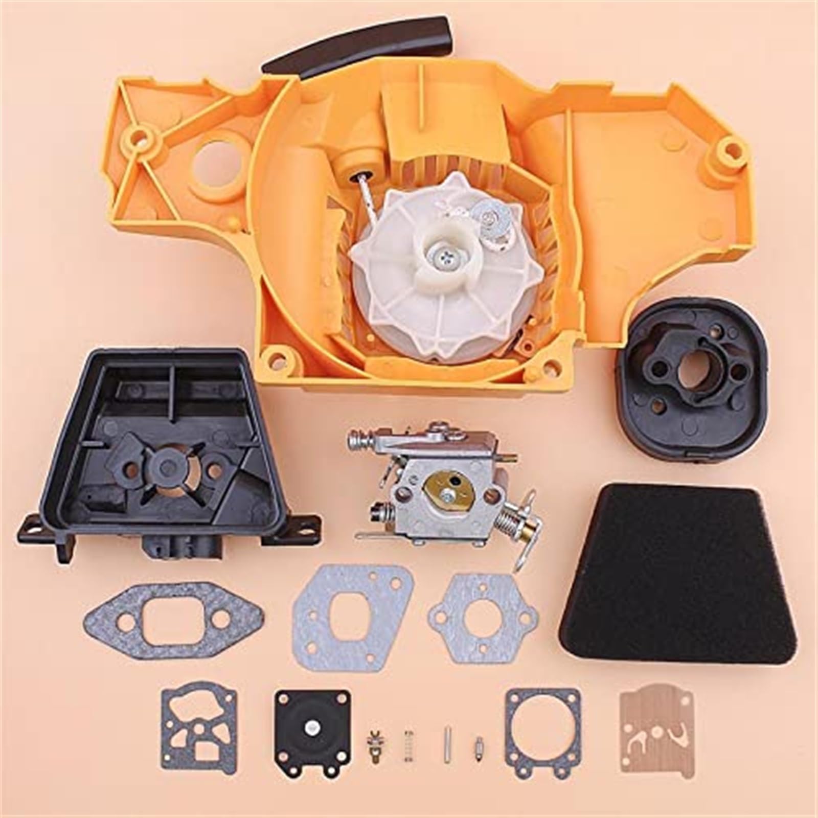 Wivplex Avviamento a strappo con riavvolgimento, carburatore, for Partner, 350 351, filtro dell'aria, elemento di pulizia, guarnizione del coperchio, kit di riparazione for motosega Strumenti per la p