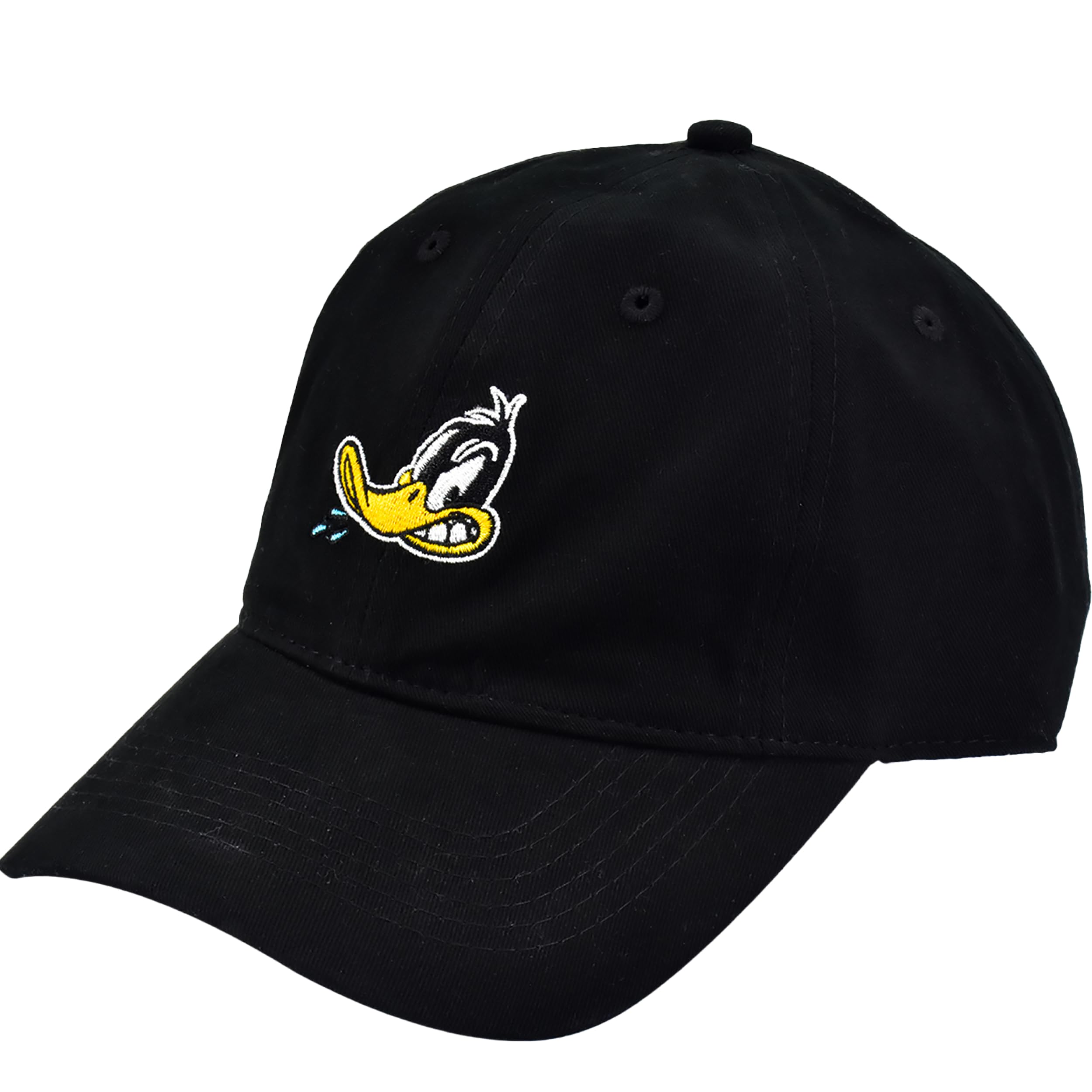 Looney Tunes Dad Hat, Daffy Duck Adult Cotton Baseball Cap with Curved Brim, Black, One Size, Black, One Size