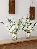 Vista 3 de Party Joy Juego de 2 apliques de tarro para decoración del hogar, decoración de pared, apliques de pared rústicos con control remoto, luces LED