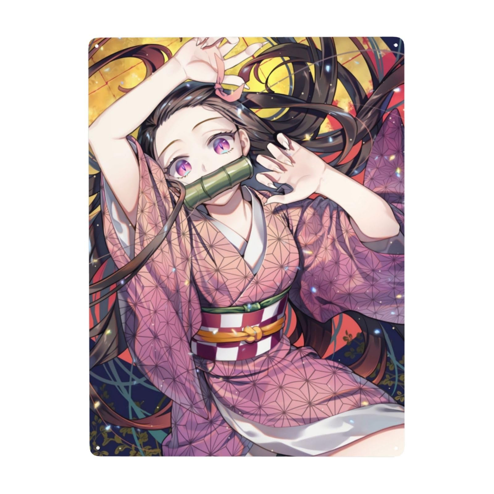 Amazon | ブリキ看板 鬼滅の刃 竈門禰豆子 メタルプレート レトロ 店舗 