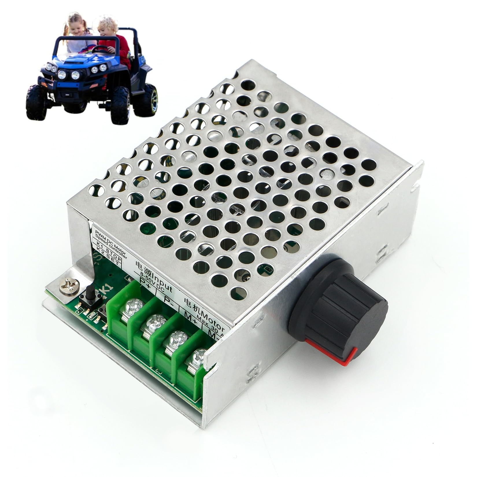RioRand PWM DC Motor Speed Controller 8-50V 30A with Adjustable