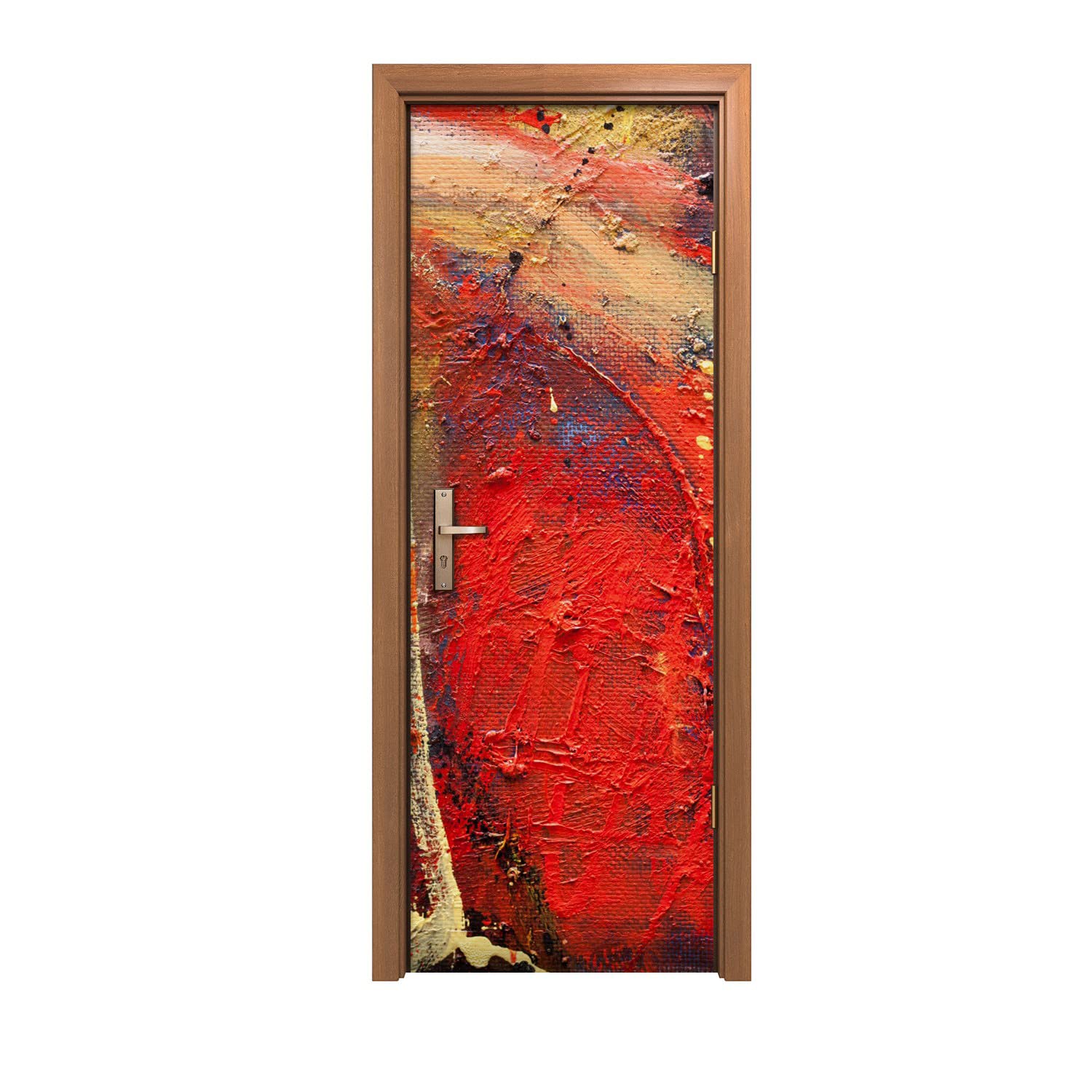 Autocollant de porte design 70x200cm décoration murale intérieur huile