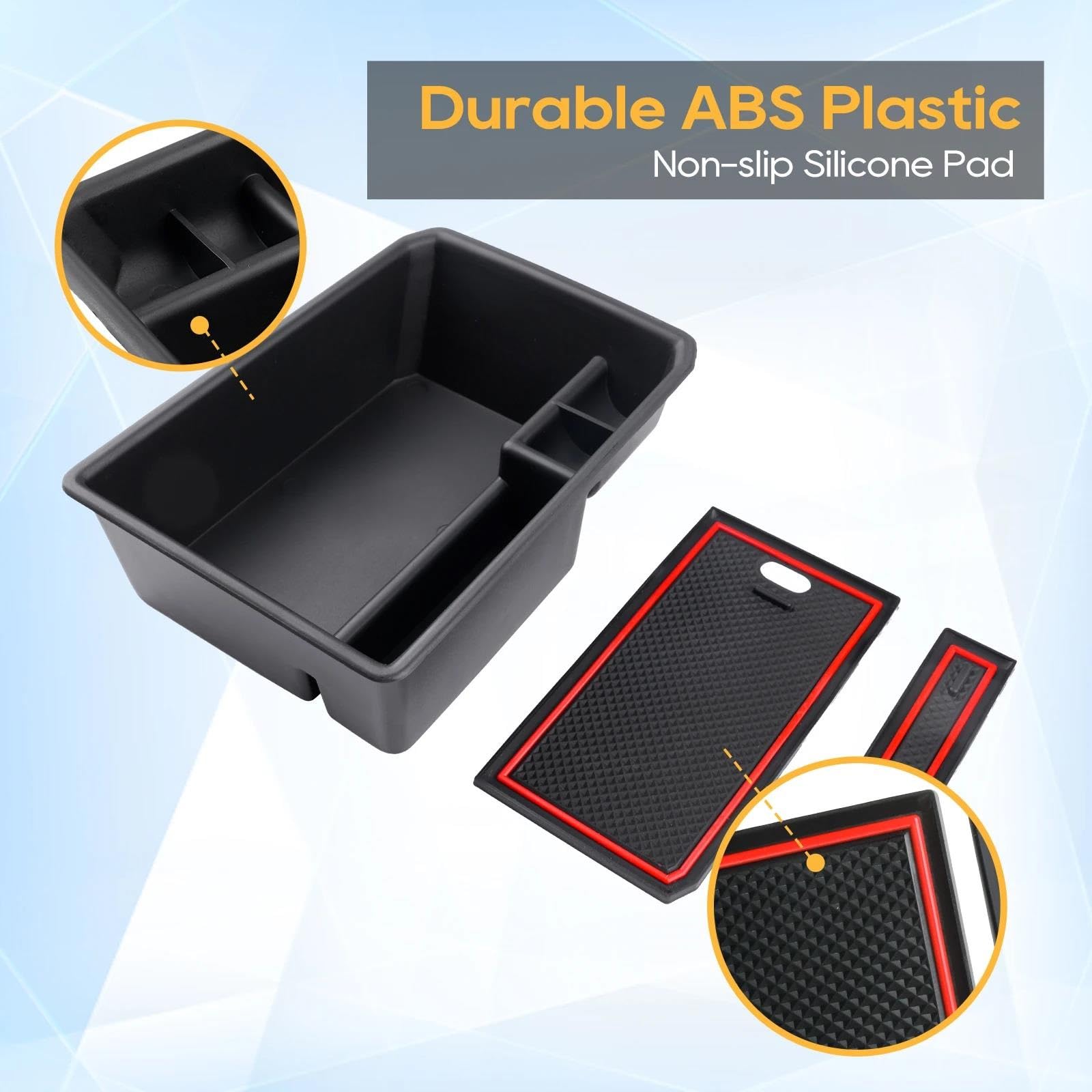 Boîte de rangement accoudoir Pour Q4 E-tron Non-slip Rubber 2021-2023 (2