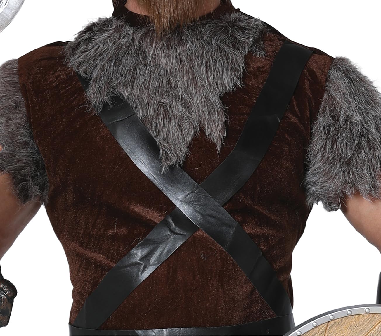 FIESTAS GUIRCA | Costume da Vichingo Adulto (46-48/S) - Vestito, Fascia per la Testa, Cintura, Corna e Polsini - Costume da Guerriero Nordico per Halloween, Carnevale e Feste in Maschera - Uomo