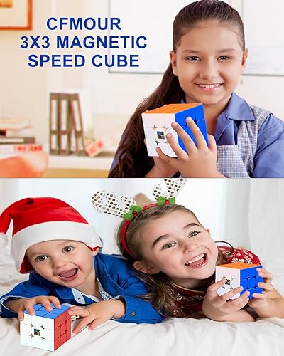 Miniatura 9 de CFMOUR Moyu Meilong - Cubo magnético de velocidad de 9.8 x 9.8 ft, cubo mágico sin calcomanías, rompecabezas 3D suave y vívido, juegos de viaje para