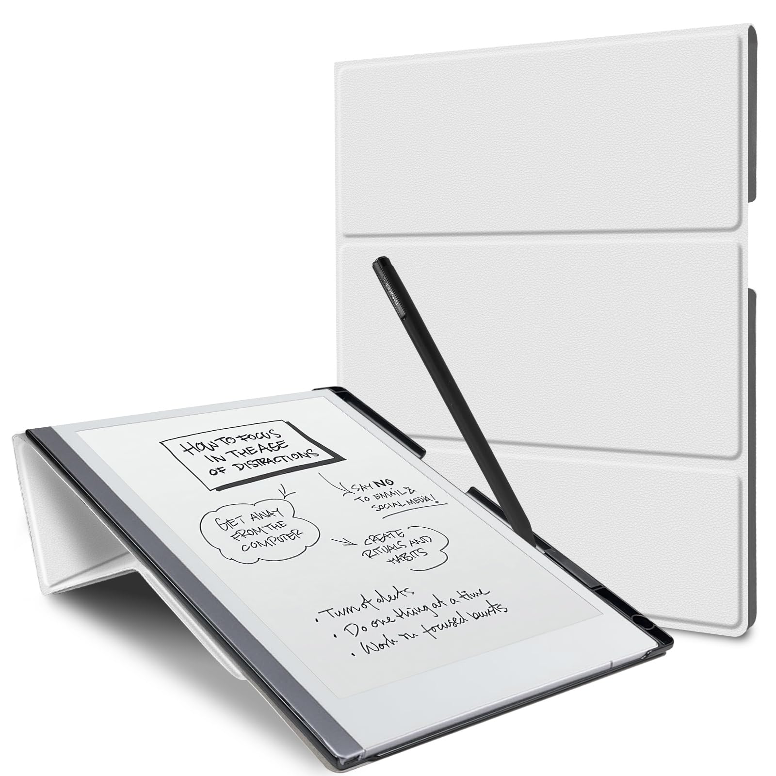 Case for Remarkable 2 Paper Tablet 10.3" 2020 Released,Lightweight and Hard Back Shell Protective Book Folio Cover with Built-in Pen Holder,Comes with Remarkable 2 Pen Tips.