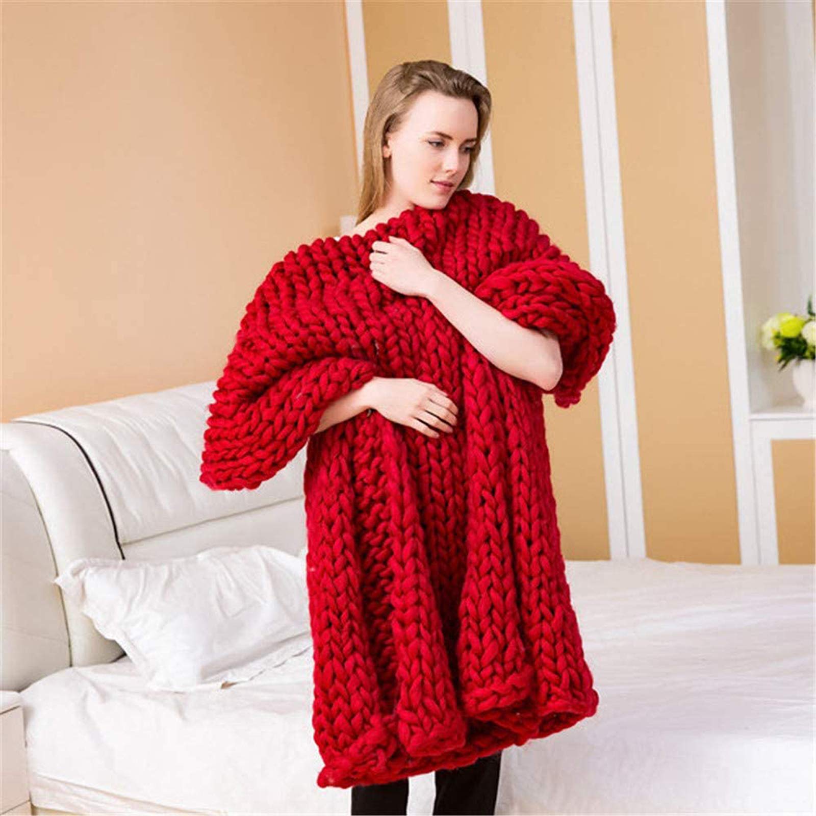 Grand tapis en vélin protecteur rouge 100x150 anti-griffures pour canapé et lit d'animal