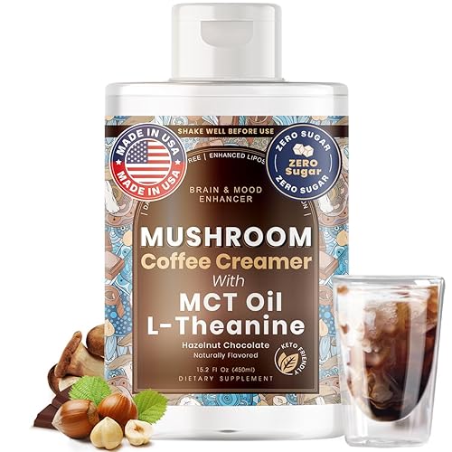 OWL & OX Crema de café vegana con aceite MCT, L-teanina, mezcla de hongos nootrópicos, sin azúcar y sin lácteos, crema de superalimentos