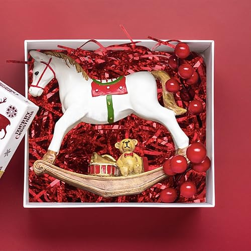 Vista 28 de Lainrrew Relleno de plástico y papel azul iridiscente brillante de 3.53 oz, trituradores y hebras de hierba triturada, confeti arrugado, papel