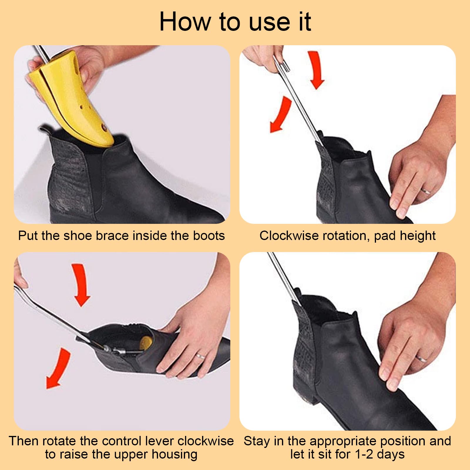 Embauchoirs à Chaussures Bottes, Elargisseur Chaussure Agrandisseur, Réglable Embauchoir pour Homme Femme, Embauchoir à Chaussures pour pieds épais, Civières à Chaussures Réglables en Hauteur, 40-47