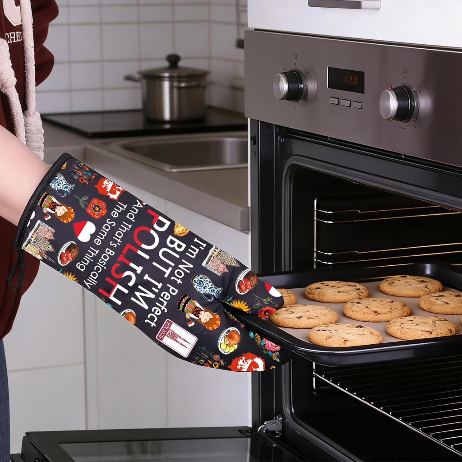JNIAP Polish Oven Mitt Polish Kitchen Gift Poland Chef Gift Poland Oven Glove (Polish om)
