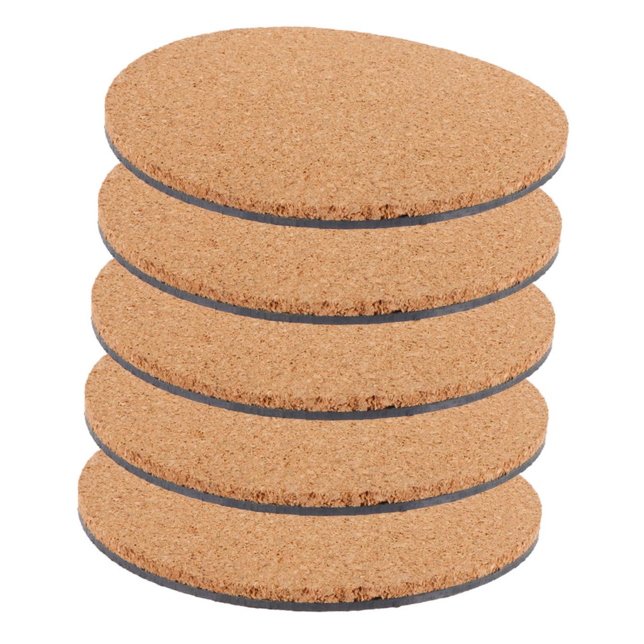 Tapis en liège pour pots de fleurs extérieurs anti-rayures et absorbant x5