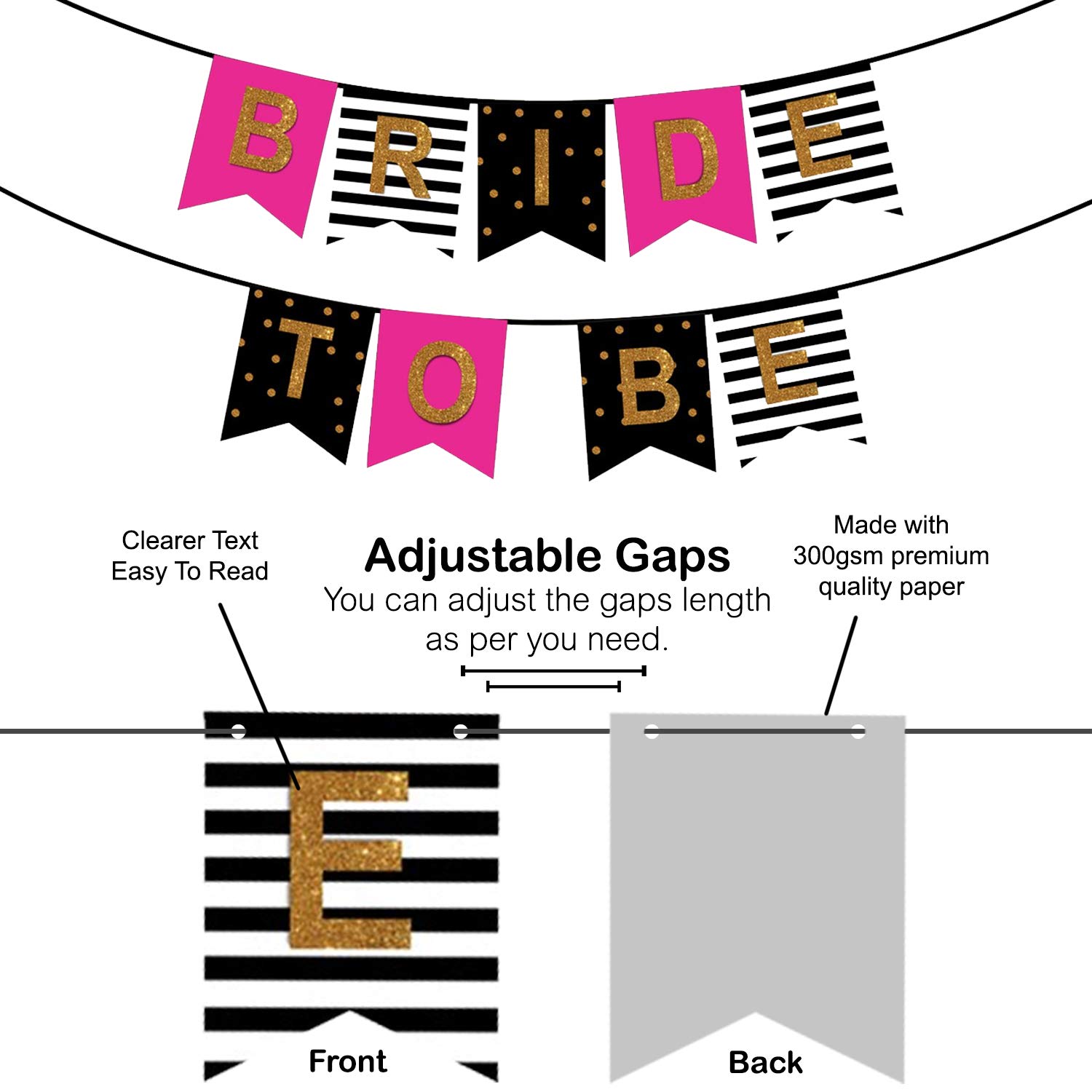 Party Propz Bride to Be Decoration Set Combo - Elegant 20 Pcs | Bride to Be Sash, Bride to Be Props | Bride to Be Banner | Birthday Sash for Girls | Bride to Be Props for Bachelorette Party 2