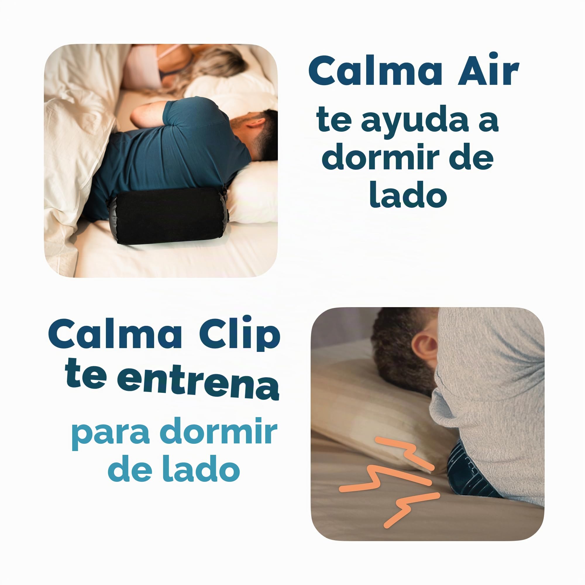 Balón para postura de sueño lateral, Calma Clip v2 por Whole Nights, ayuda para dormir para ronquidos de espalda, dispositivo antirronquidos, se fija a cualquier ropa y te mantiene en una posición